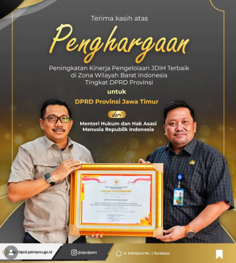 Peningkatan Kinerja Pengelolaan JDIH Terbaik di Zona Wilayah Barat Indonesia Tingkat DPRD Provinsi