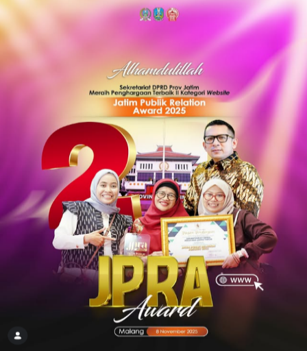 Terbaik II Kategori Website dalam ajang Jatim Public Relation Award (JPRA) 2025