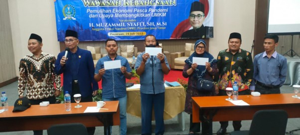 Muzammil Syafii Gelar Wasbang dan Program Pendampingan  Usaha bagi UMKM Pasuruan