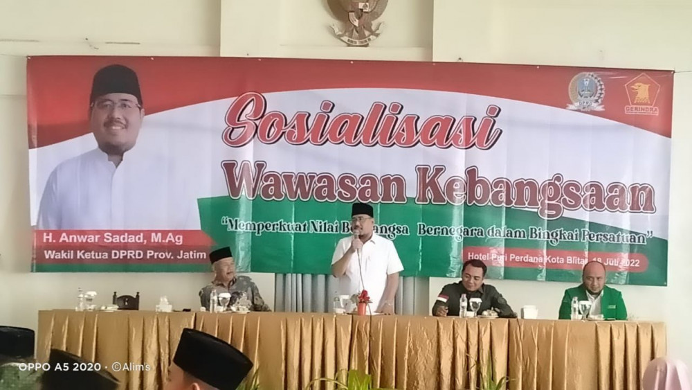 Anwar Sadad Enjoy Berdiskusi Wawasan Kebangsaan bersama Tokoh NU Kota Blitar