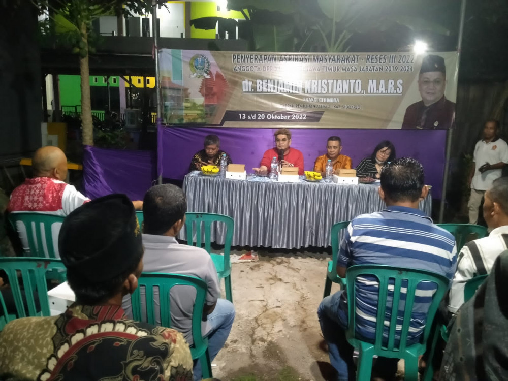 Reses di Sidoarjo,  dr.Ben di Keluhi Warga Soal Kesehatan dan Pendidikan