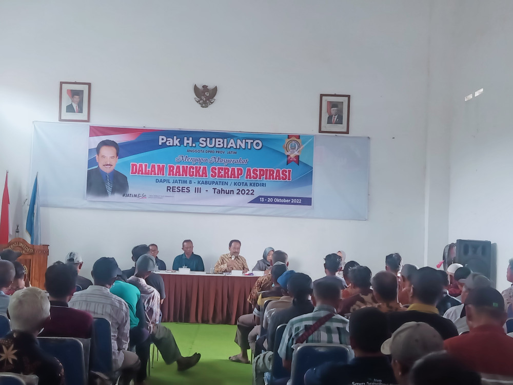 Serap Aspirasi di Kediri, Subianto Ajak Petani Untuk Irit Gunakan Pupuk