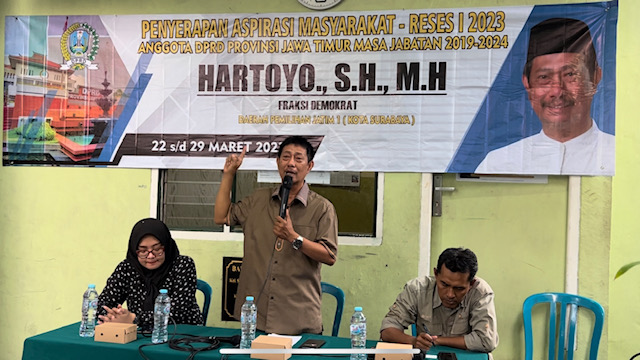 Hartoyo Anggota DPRD Jatim saat melaksanakan serap aspirasi