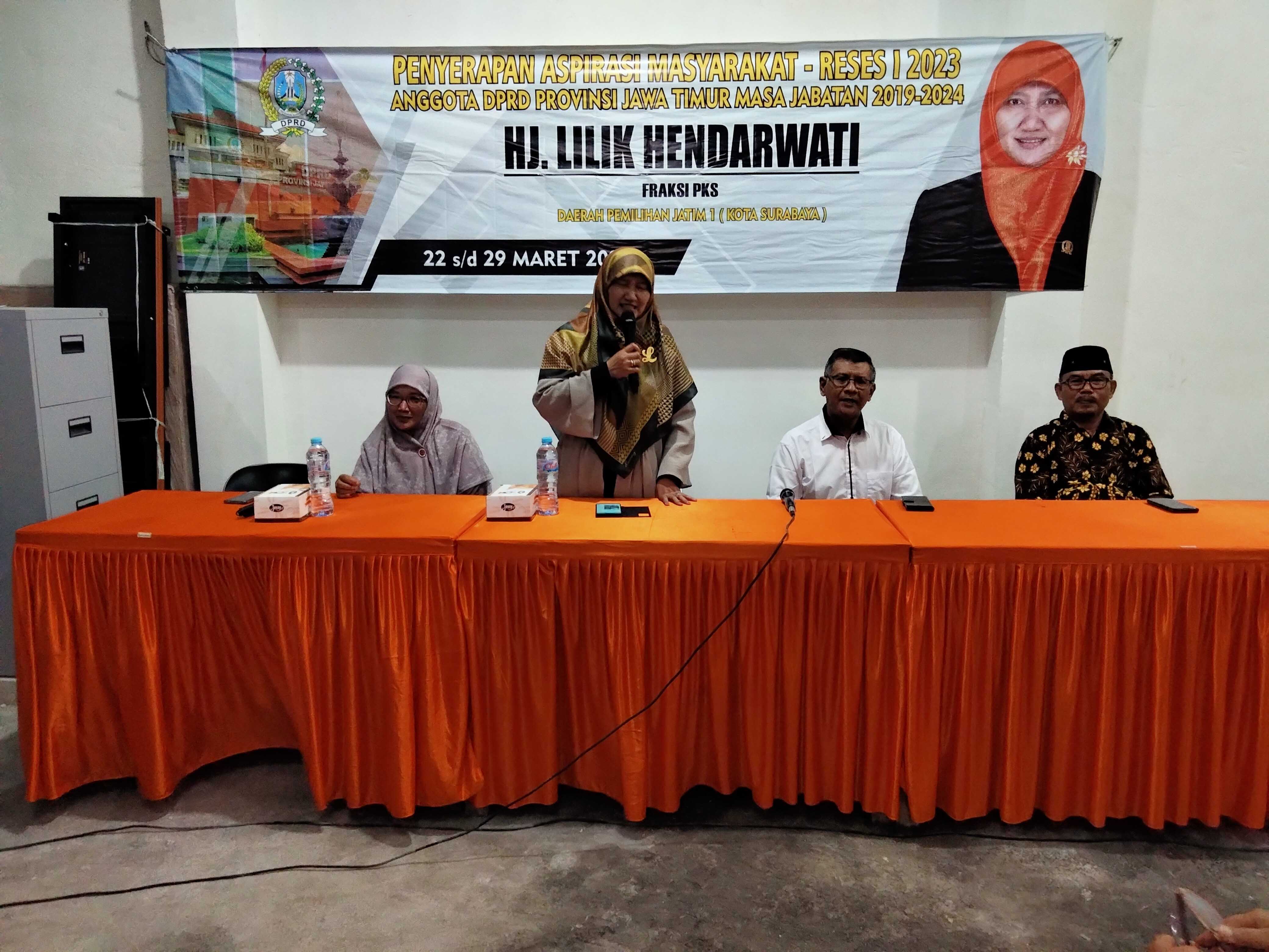 Anggota Fraksi PKS DPRD Jawa Timur, Daerah Pemilihan Jatim I (Kota Surabaya), Lilik Hendarwati hadir di tengah masyarakat