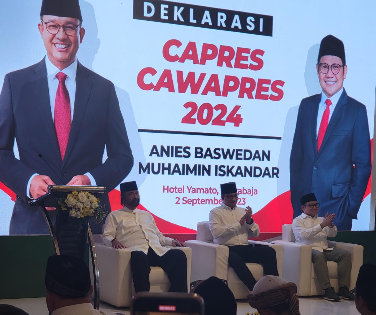 Ketum Partai NasDem Surya paloh, Capres dan Cawapres Anies Rasyid Baswedan, Abdul Muhaimin Iskandar