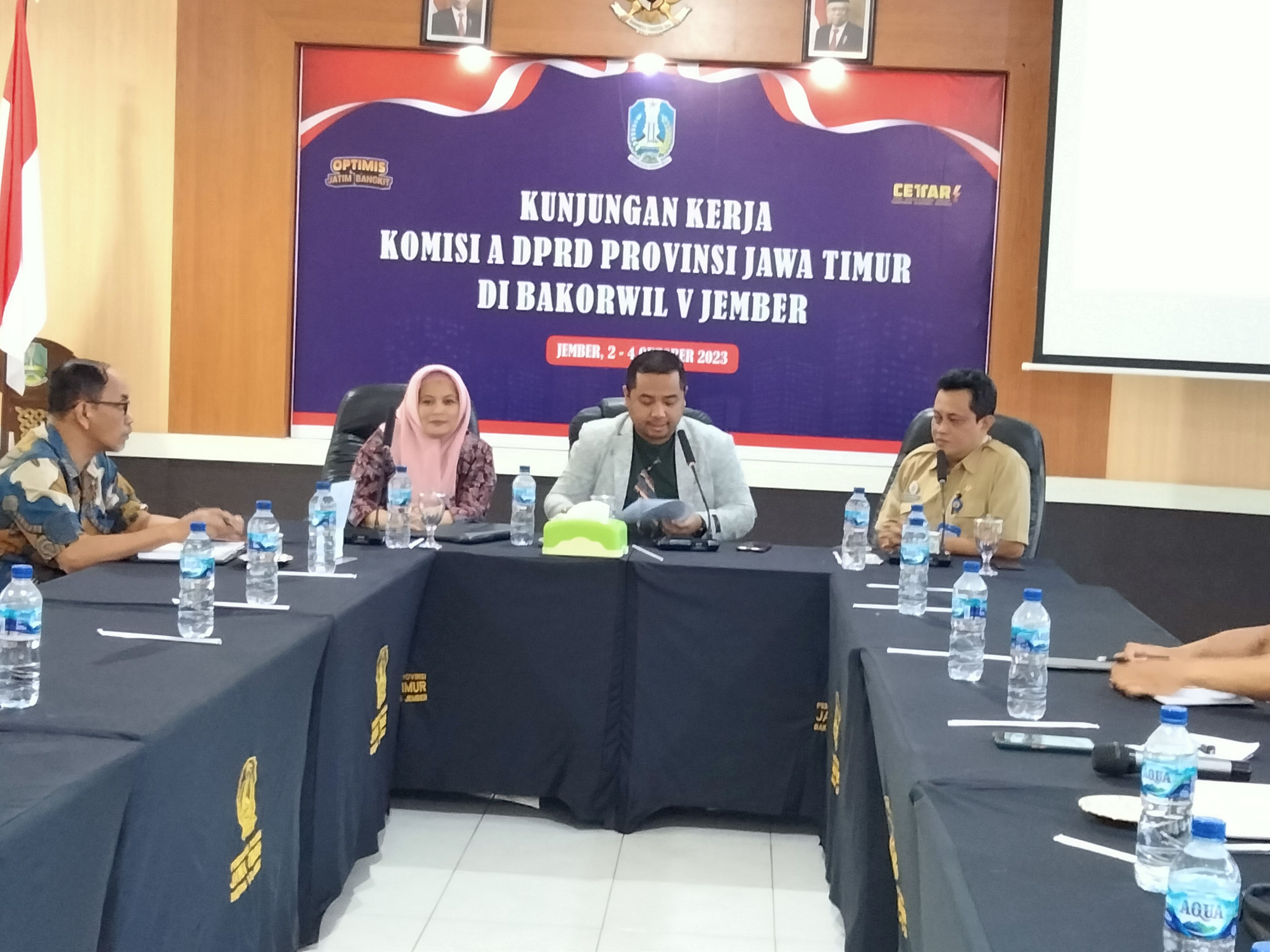 Komisi A DPRD Jatim Harap Bakorwil Jadi Penyelamat Nama Baik Provinsi Jawa Timur