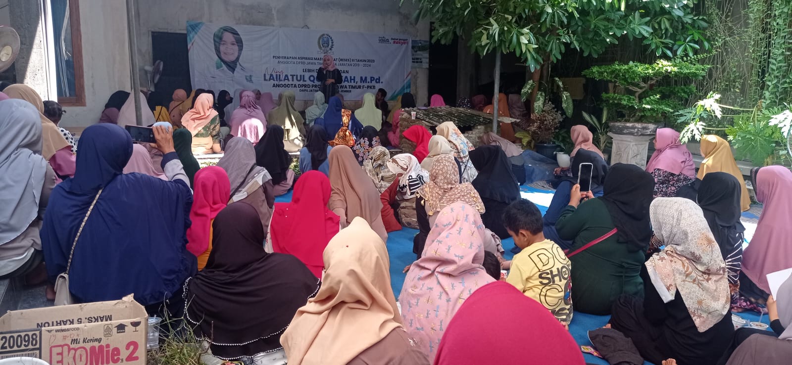 Anggota Komisi A DPRD Provinsi Jawa Timur Lailatul Qodriyah melakukan serap aspirasi di Desa Sumber Pinang, Kecamatan Pakusari, Kabupaten Jember