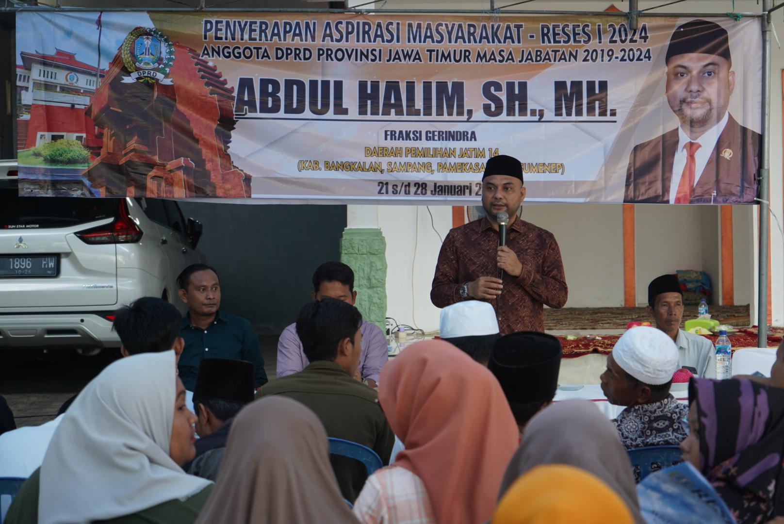 Ketua Komisi C DPRD Provinsi Jawa Timur Abdul Halim melakukan serap aspirasi Reses I tahun 2024 DPRD Provinsi Jawa Timur di Desa Gili Anyar.