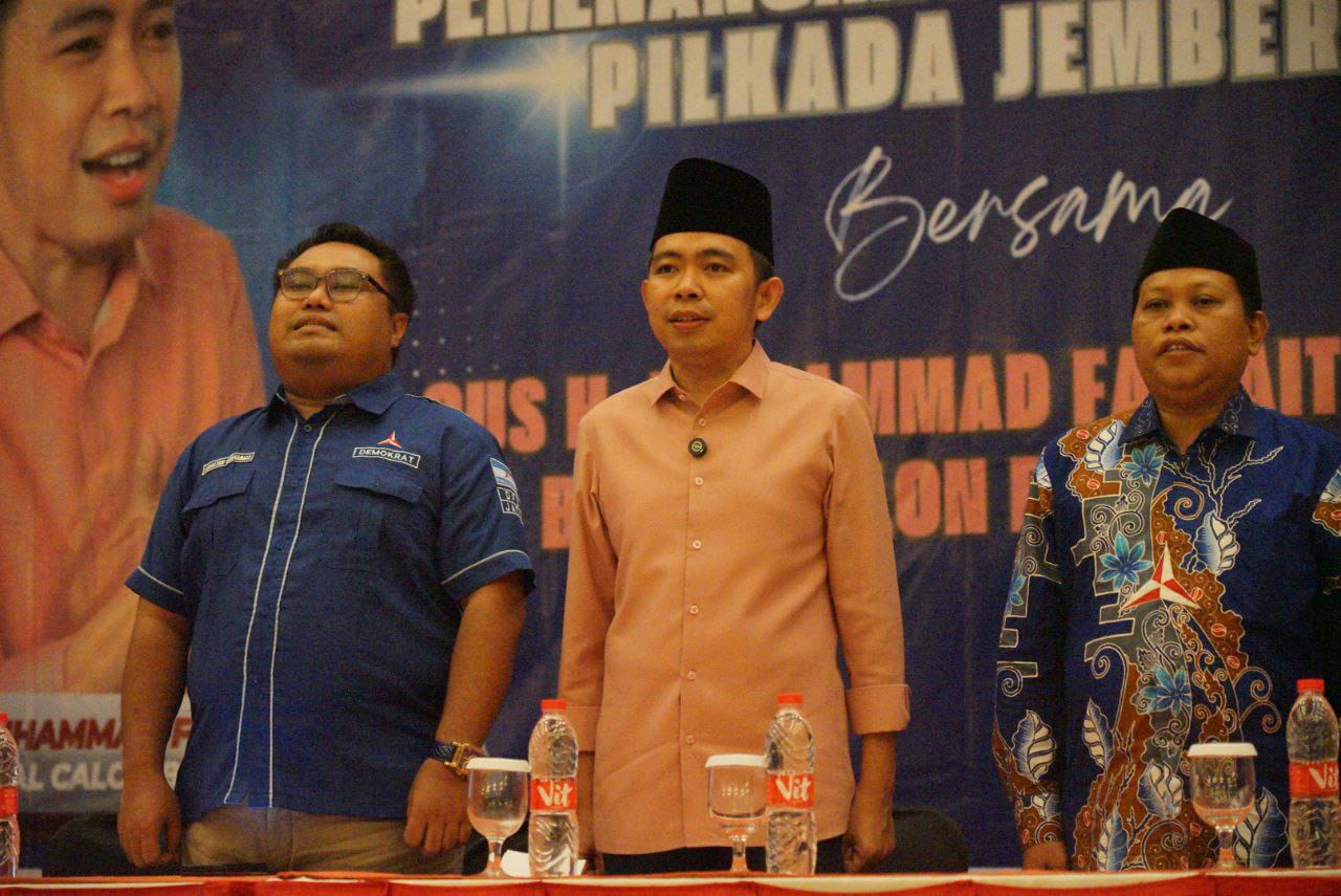 DPC Partai Demokrat Jember mendeklarasikan dukungan kepada Gus Muhammad Fawait sebagai Calon Bupati Jember pada Pilkada 2024.