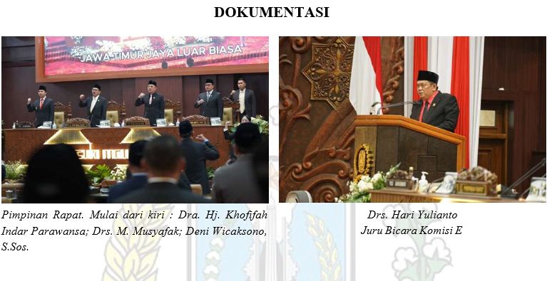 RAPAT PARIPURNA INTERNAL, JAWABAN PENGUSUL ATAS PANDANGAN FRAKSI DAN ANGGOTA DPRD LAINNYA TERHADAP RANCANGAN PERDA TENTANG PENYELENGARAAN PELINDUNGAN PEREMPUAN DAN ANAK