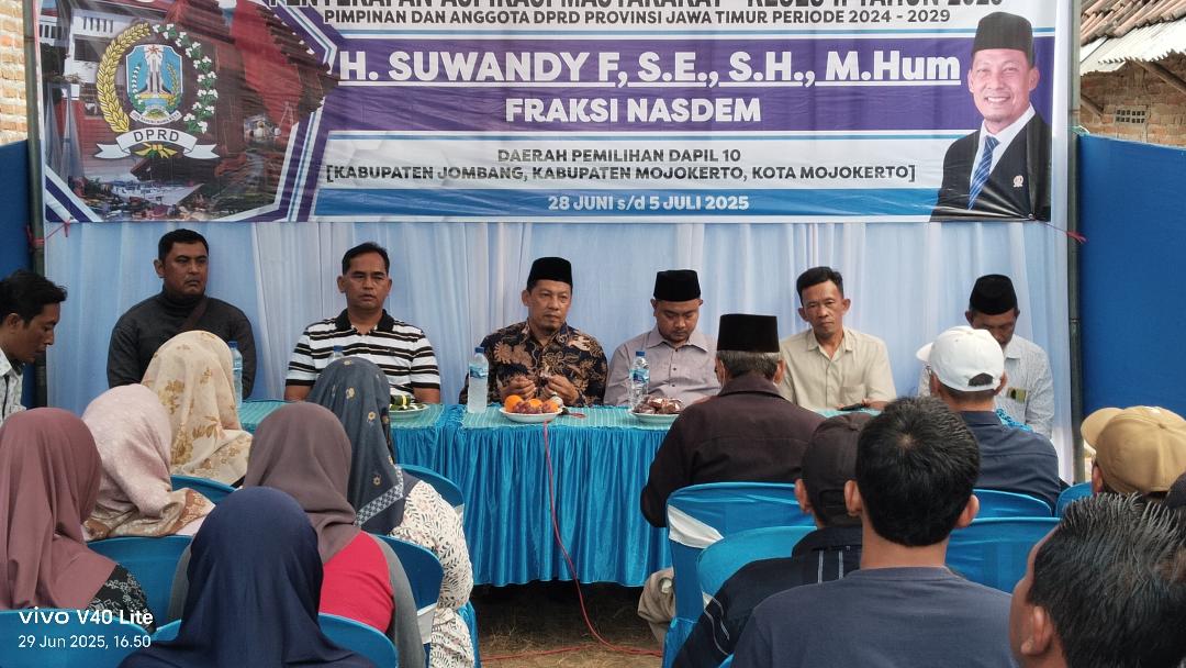 H. Suwandy Firdaus Akan Bawa Aspirasi Masyarakat Sebagai Rekomendasi Hasil Reses Untuk Bisa Ditindaklanjuti Pemprov