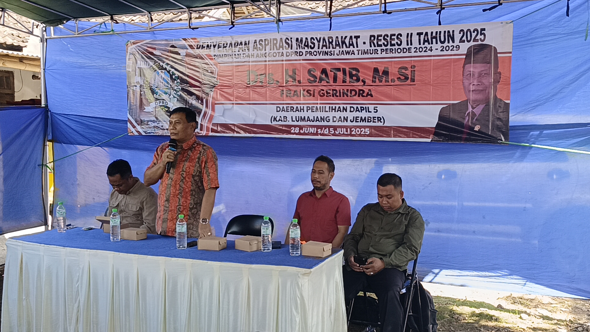Anggota DPRD Jawa Timur dapil Jember - Lumajang, Satib dalam kegiatan reses