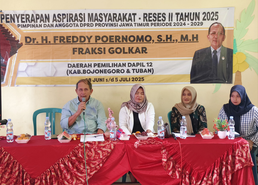 Reses, Fredy Poernomo minta embung di desa Kayulemah di perbaiki dan dikelolahkan ke masyarakat sekitar