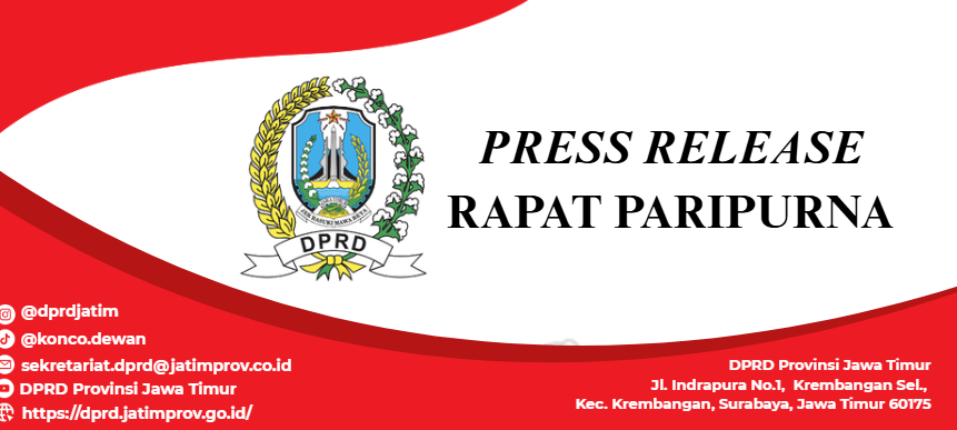 RAPAT PARIPURNA PEMBICARAAN TINGKAT I  - Penyampaian Pendapat Banggar atas Nota Keuangan oleh Gubernur terkait atas Rancangan Perda tentang Perubahan APBD Provinsi Jawa Timur Tahun Anggaran 2025