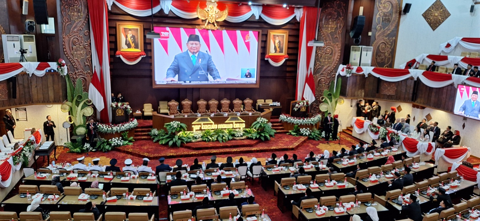 Suasana Rapat Paripurna Istimewa Jumat (15/08/2025)