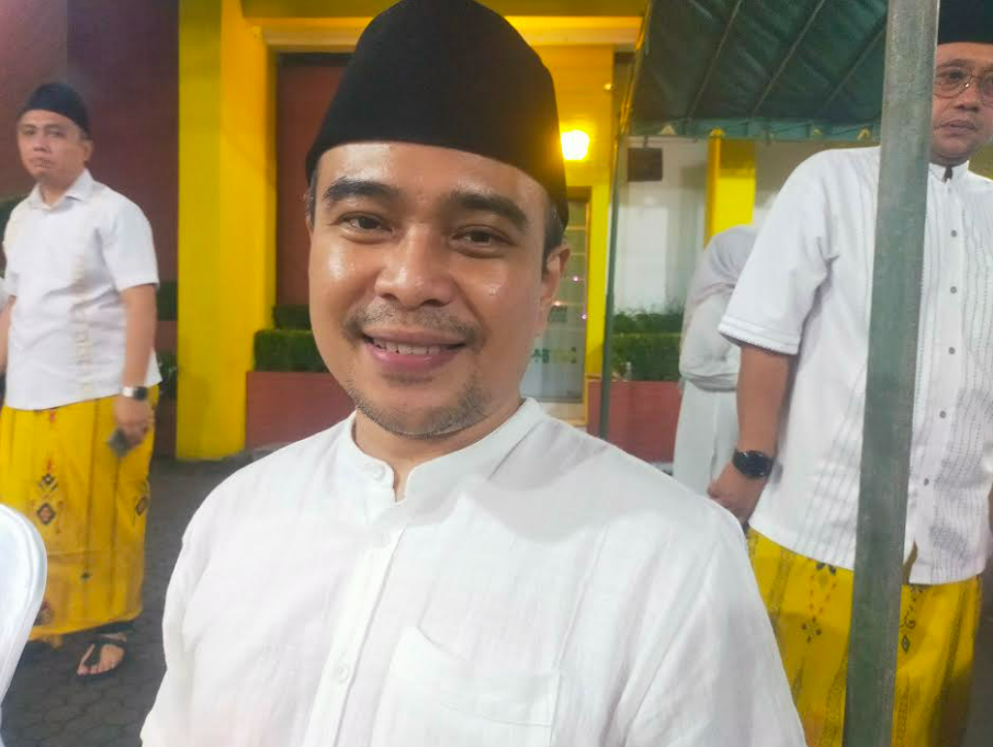 Pranaya Yudha Mahardhika saat memberikan keterangan terkait percepatan pembangunan Tol Prosiwangi.