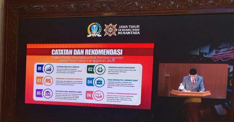 Fraksi Gerindra DPRD Jatim Dorong BUMD Profesional dan Pembangunan Lebih Merata