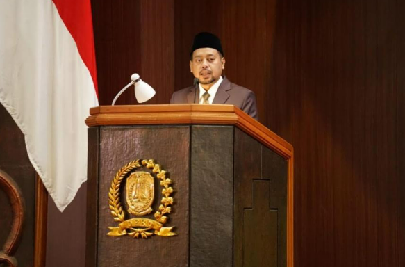 Harisandi Savari, Juru Bicara Fraksi PKS DPRD Jawa Timur, saat menyampaikan Pendapat Akhir Fraksi terkait P-APBD Jatim 2026.